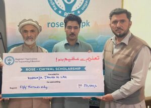 chitraltimes rose schlorship cheque