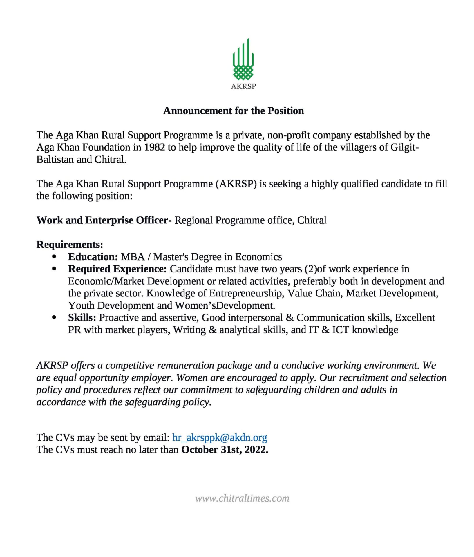 job opportunity akrsp chitral scaled
