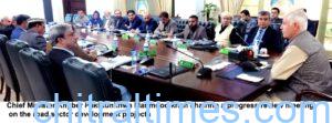 chitraltimes cm kp mahmood khan chairing road development projects