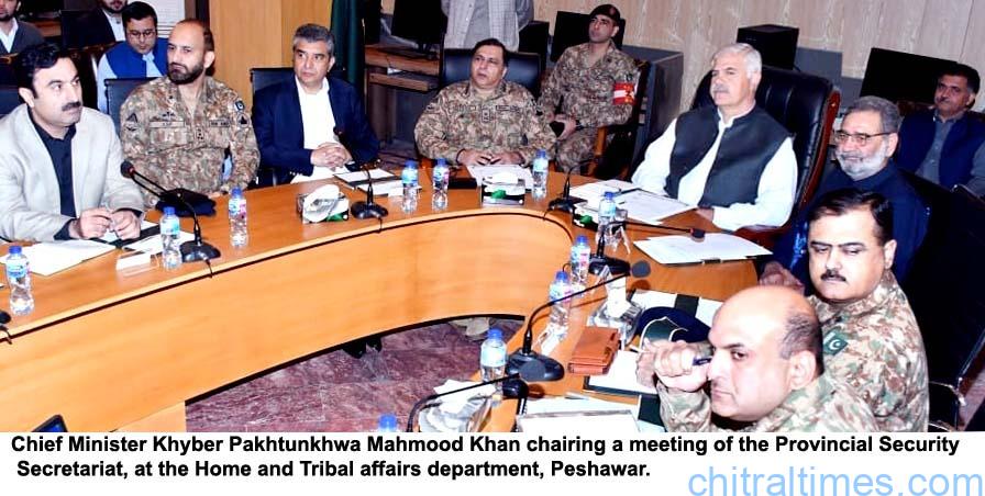 وزیر اعلیٰ خیبر پختونخوا محمود خان کی زیرِ صدارت پراونشل سیکیورٹی سیکریٹریٹ کا اہم اجلاس