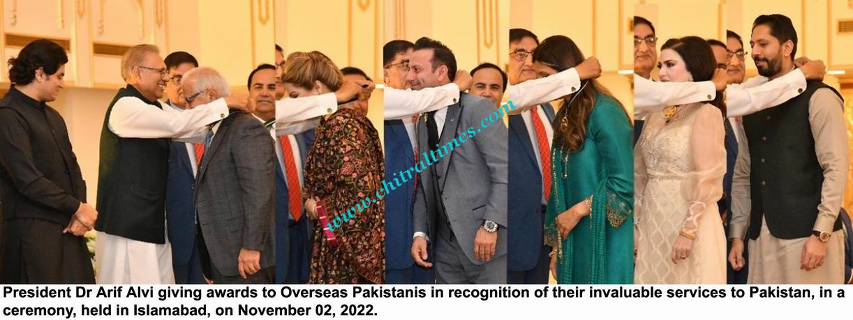 chitraltimes overseas pakistanis received presidential award from dr alvi