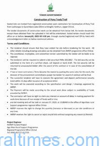 Tender Advertisement for pony trails akrsp