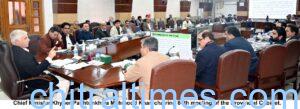 chitraltimes chief minister chairing kp cabinet meeting