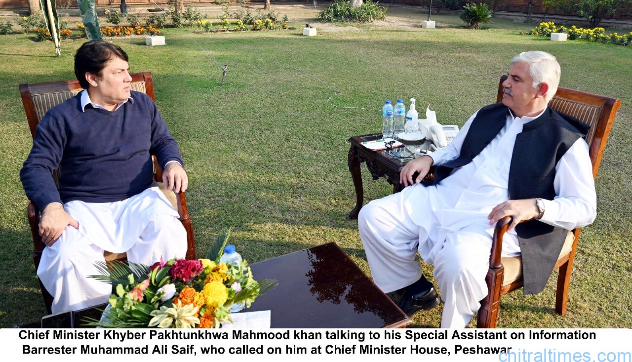 chitraltimes cm kp and info minister kp baraster saif