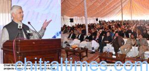 chitraltimes cm mhamood khan addressing kohat