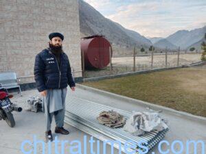 chitraltimes qari faizullah distributes steel sheets for flood affected people of chitral 5