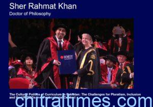 chitraltimes sher rahmat phD completed
