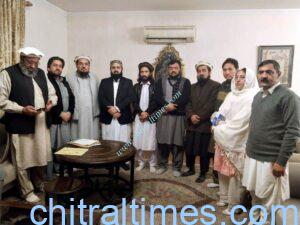 chitraltimes tahreek tahafuz huquq chitral delegation met minister communication asad mahmood