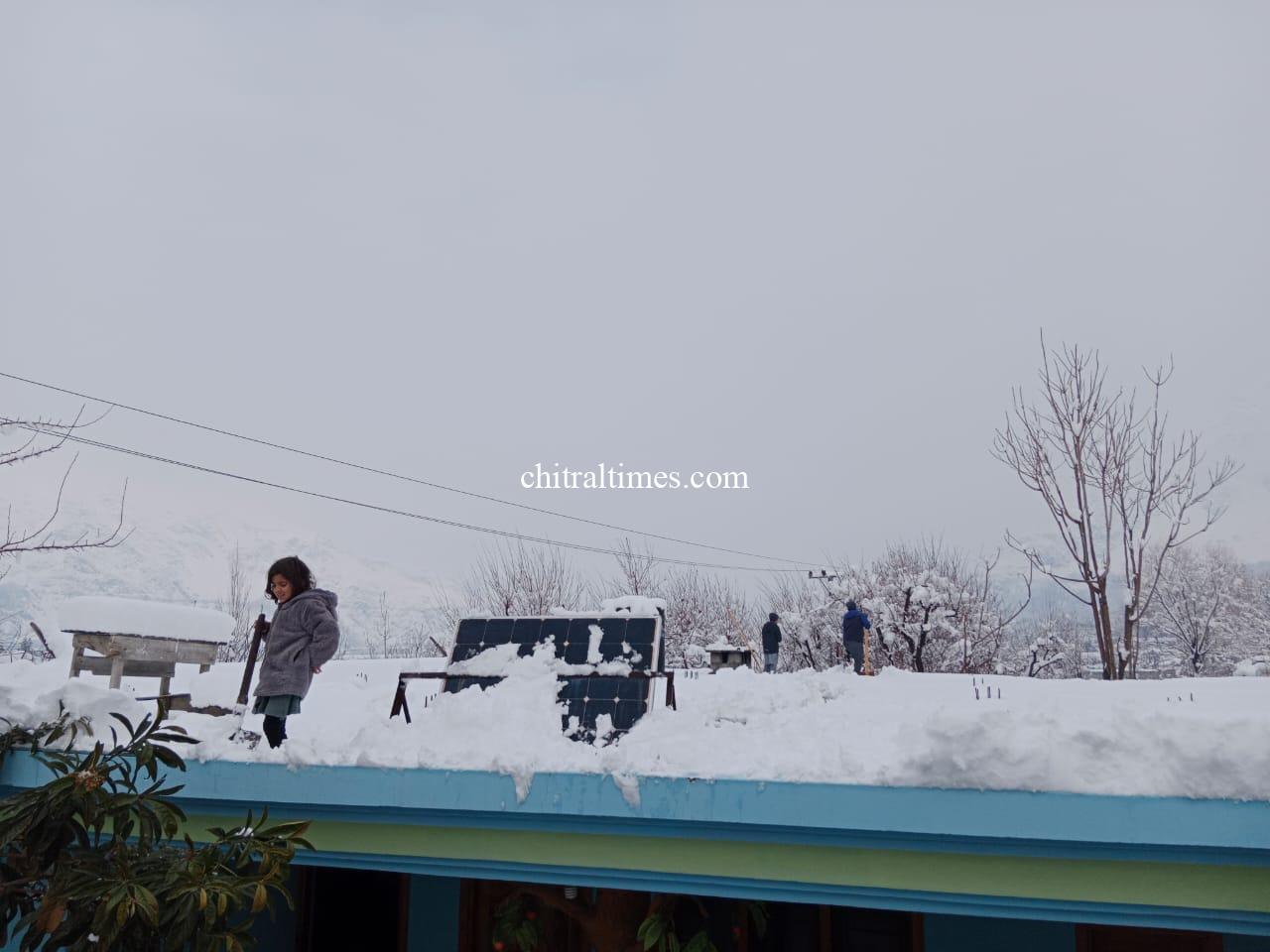 chitraltimes chitral town snow fall 7