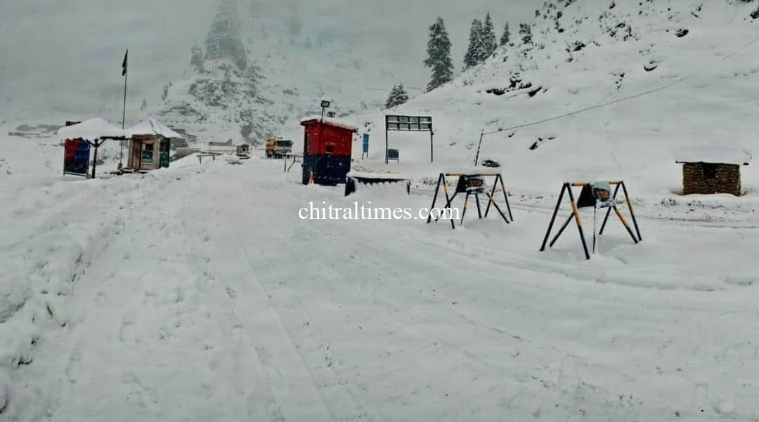 chitraltimes lowari approach road update snow2