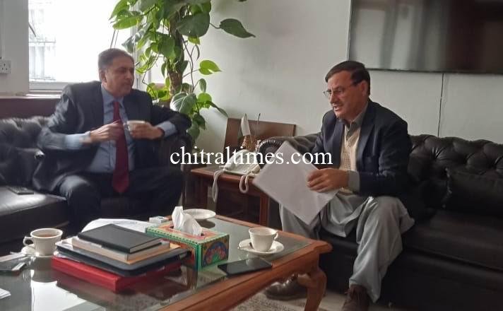 chitraltimes salim khan met secretary planing