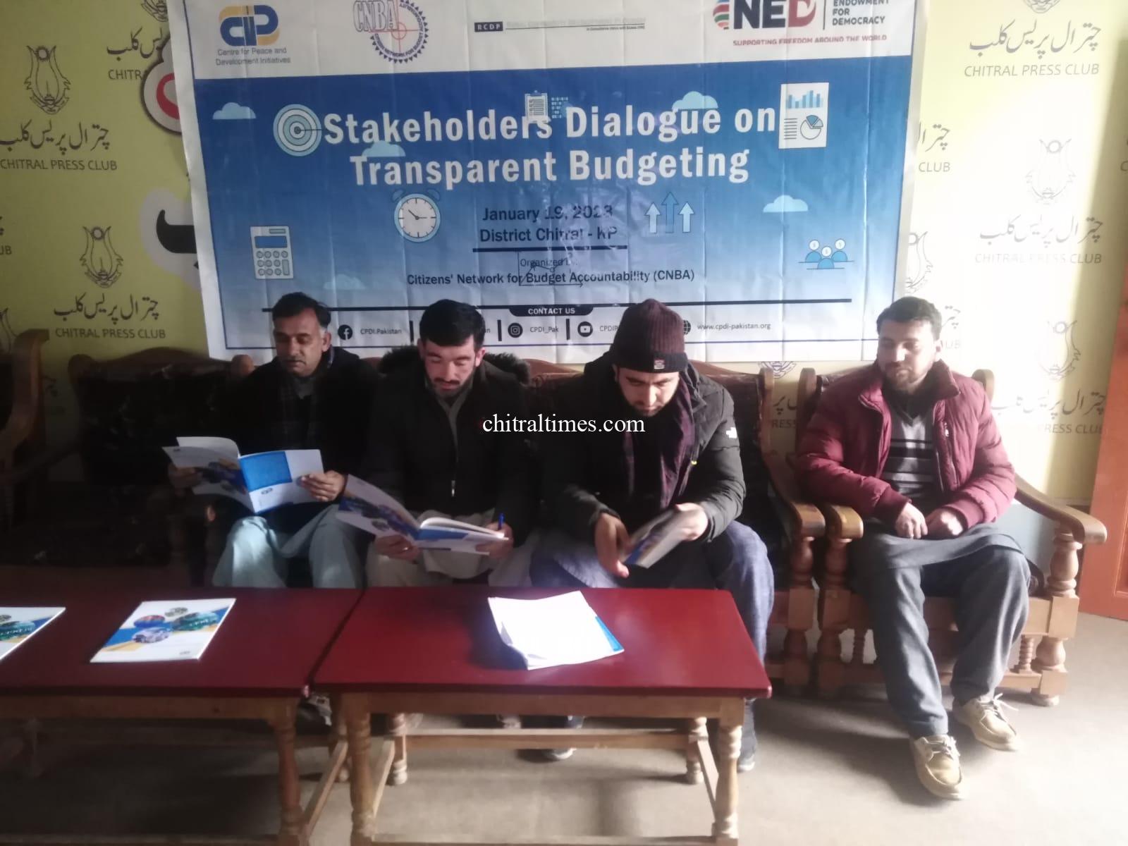 stakeholders Dialogue on transparent budgeting chitral