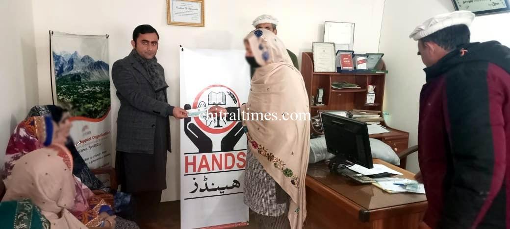 chitraltimes blso distributes cheques from hands