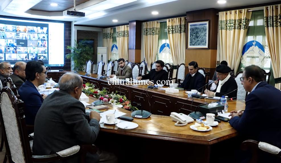chitraltimes chief secretary imdadullah bosal kp chairing dcs meeting