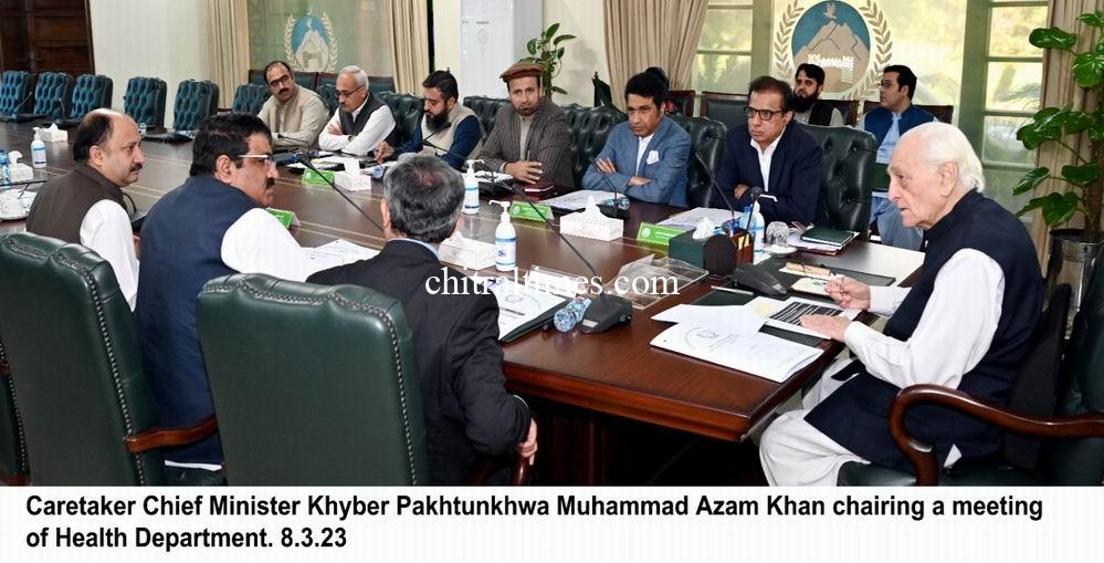 chitraltimes health department meeting chaired by caretaker cm kp