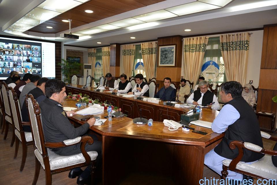 chitraltimes chief secretary chairing meeting on atta sugar and fertilizer smugliing2
