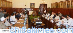 Governor KP haji ghulam ali chairing pesco meeting