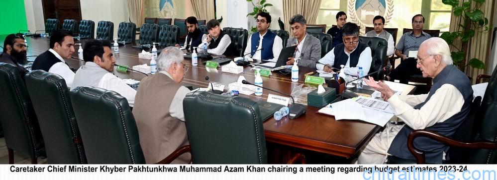chitraltimes caretaker cm chairing budget preparation meeting