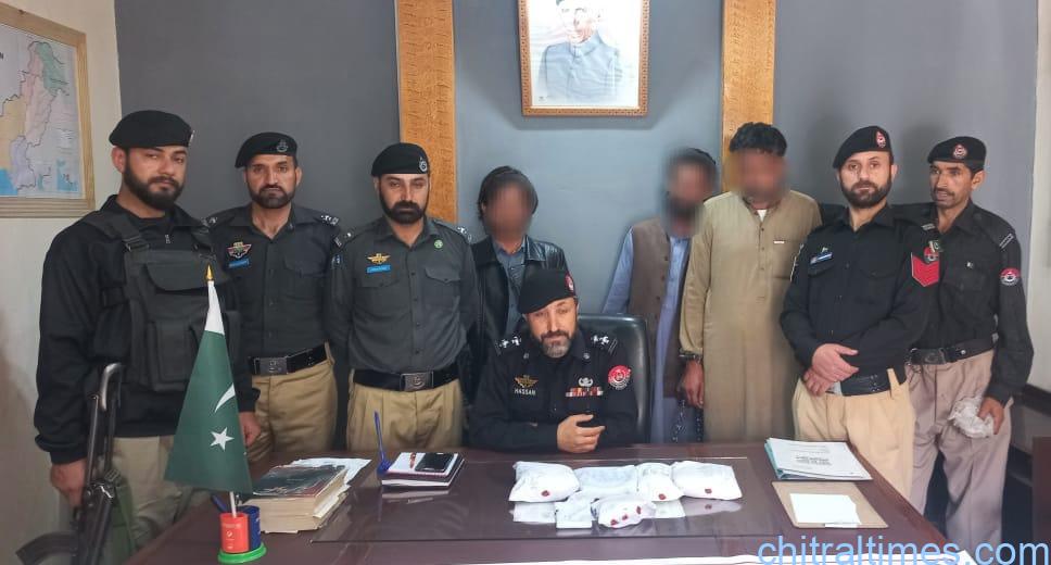 chitraltimes chitral city police recovered opium and hashish