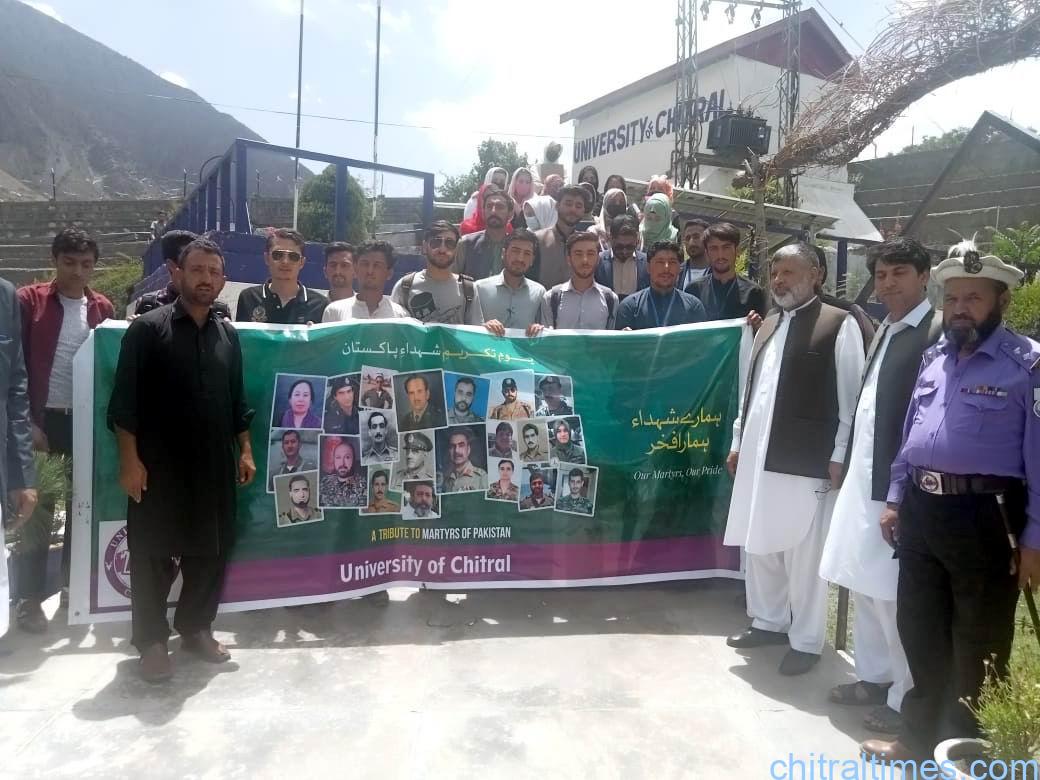 chitraltimes chitral university observed yome takreem shuhada 1