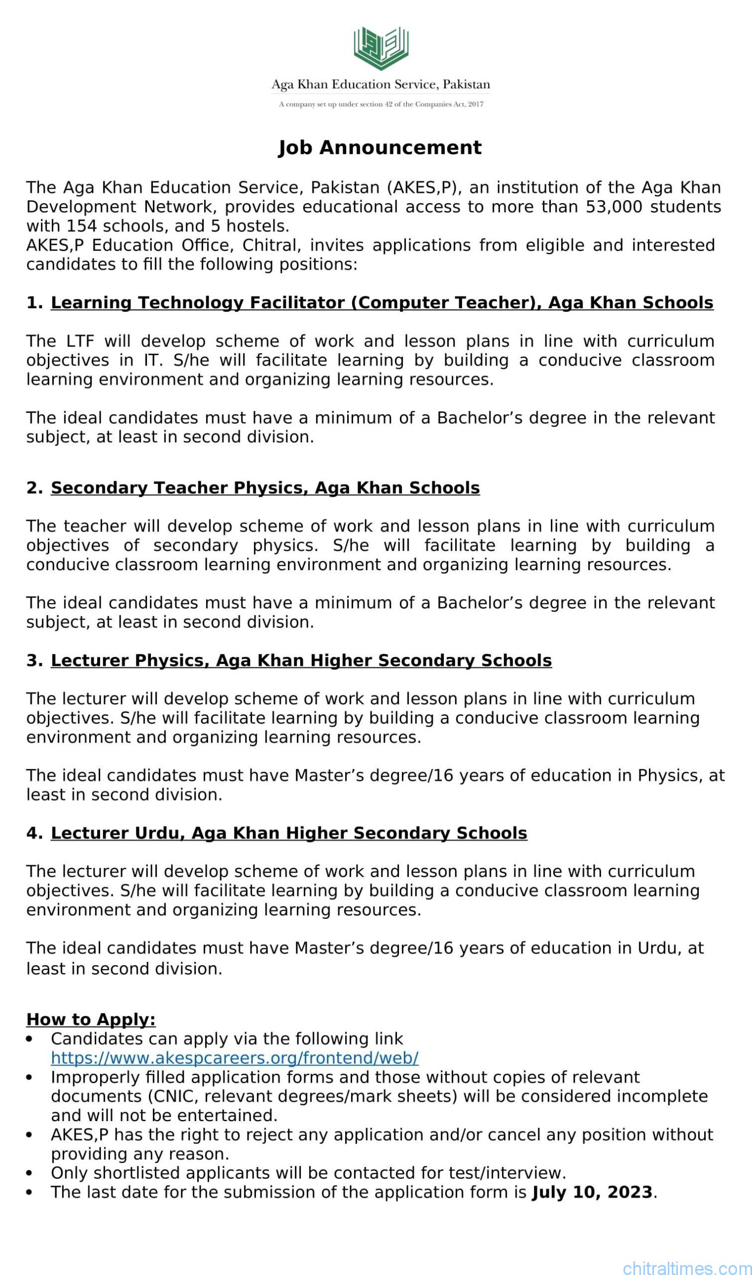 chitraltimes Position vacant Chitral akesp 1 scaled
