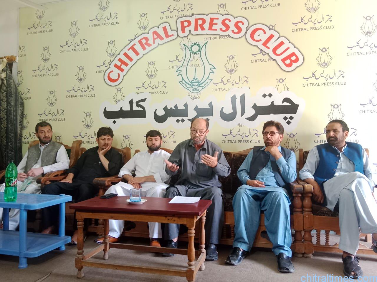 chitraltimes govt contractor association chitral press confrence chitral