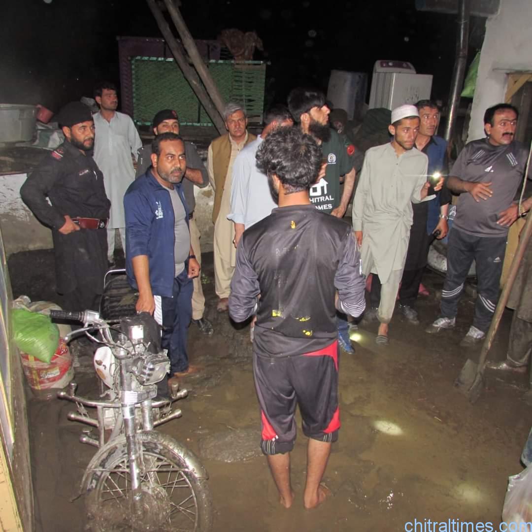 chitraltimes heavy rain damages houses dc and dpo visits 6