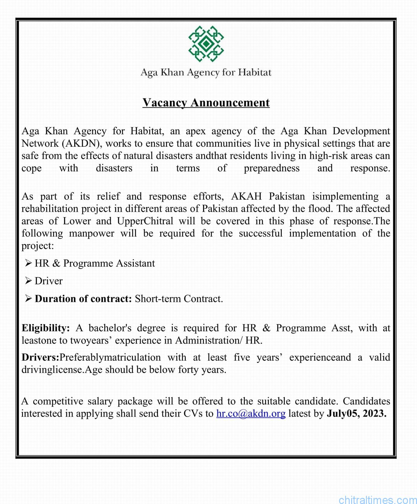 chitraltimes hr program assistant akah chitral 1