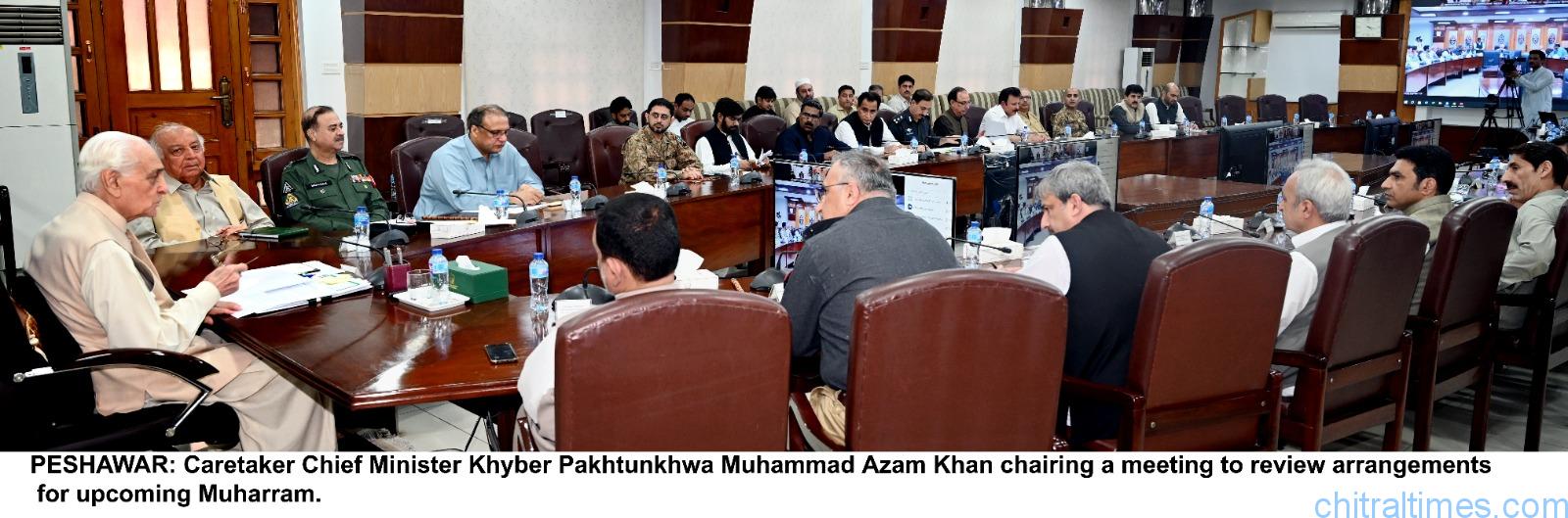 chitraltimes caretaker cm kp azam khan chairing law and order situation in the province
