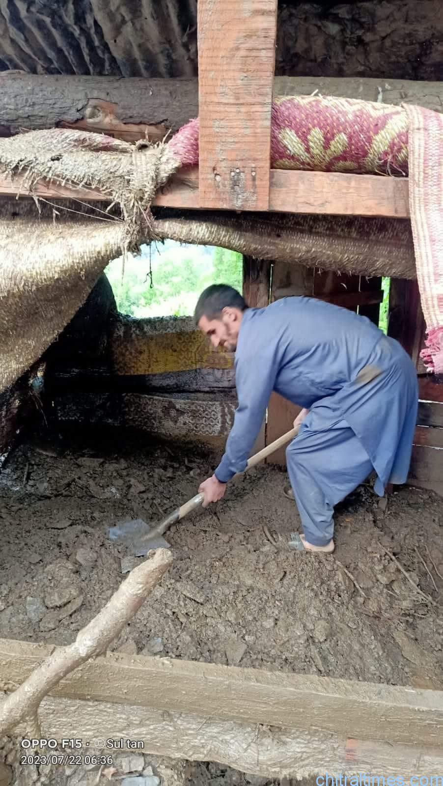 chitraltimes chitral flood and damages road block 24