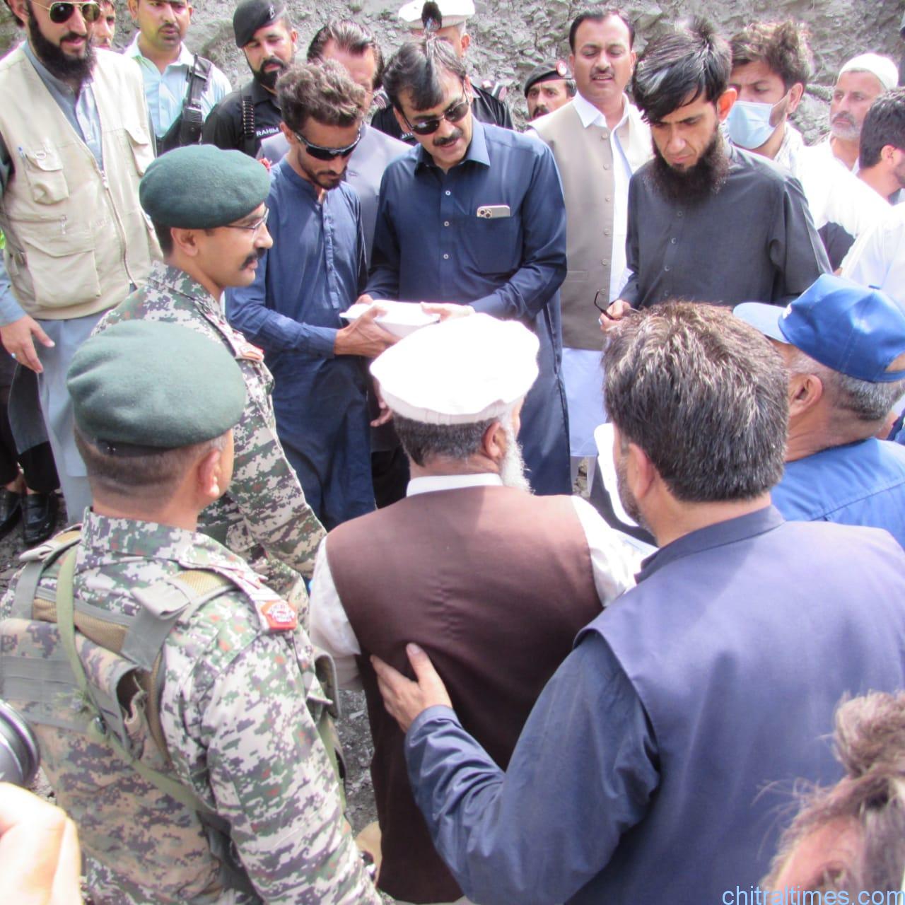 chitraltimes commissioner malakand visit flood hit area lower chitral