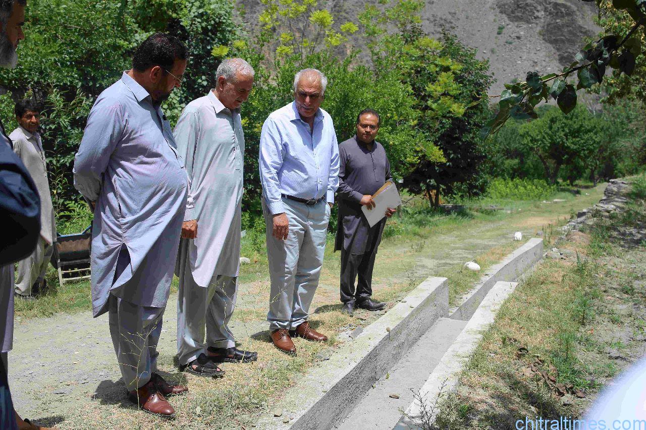 chitraltimes dg on farm water management kp visits chitral