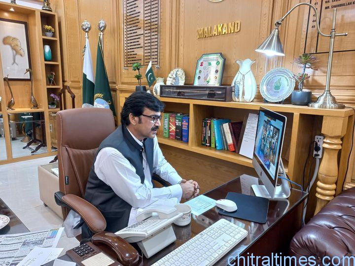 chitraltimes commissioner malakand chairing DCs meeting online