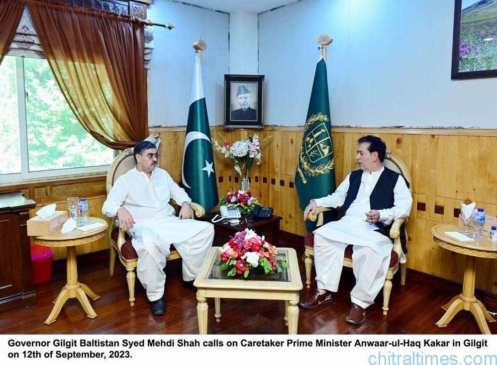 chitraltimes caretaker prime minister anwarul haq tarar visit GB meeting with cm and governor 10