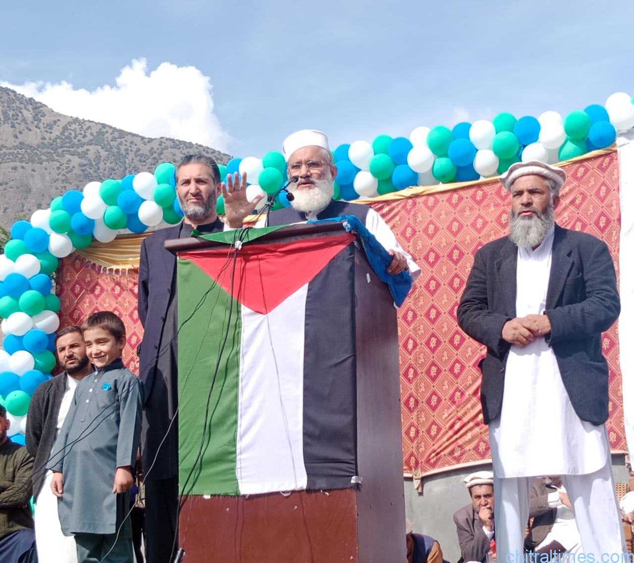 chitraltimes amir jamat islami sirajul haq visit chitral addresses workers convention 1