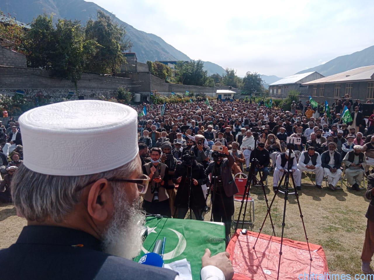 chitraltimes amir jamat islami sirajul haq visit chitral addresses workers convention 16