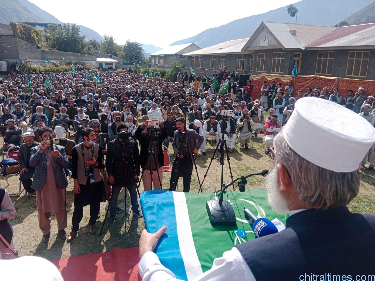 chitraltimes amir jamat islami sirajul haq visit chitral addresses workers convention 19