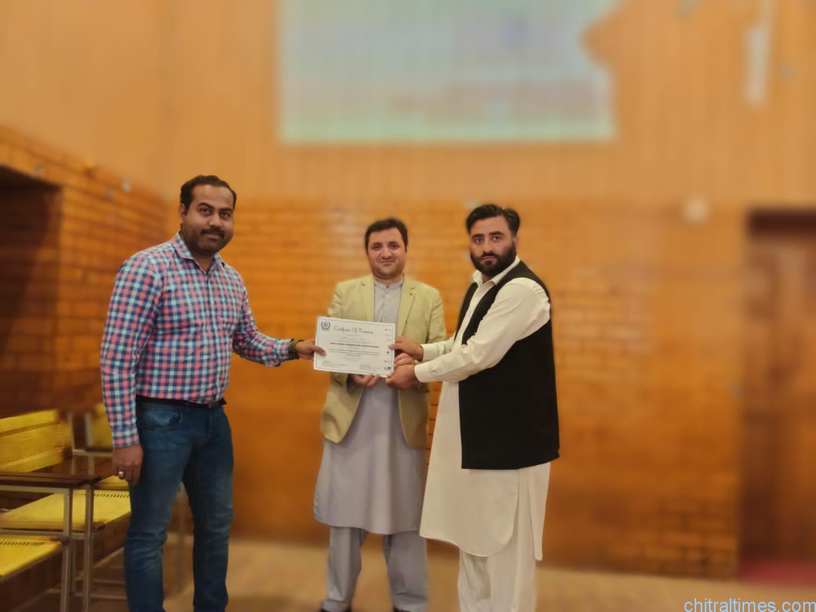 chitraltimes national institute of health science organized workshop in chitral certificate