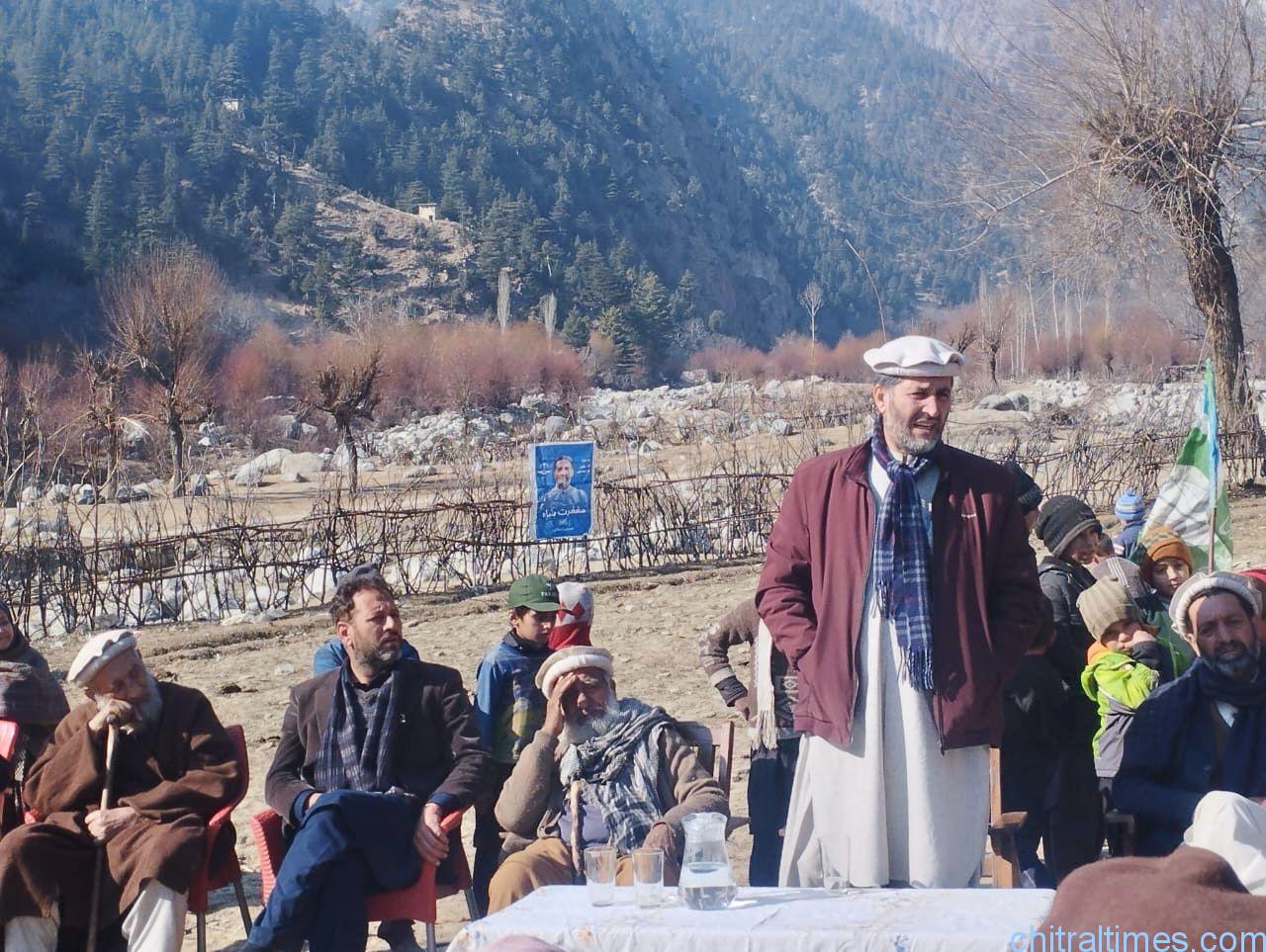 chitraltimes haji maghfirat shah election campaign kalash valley 3