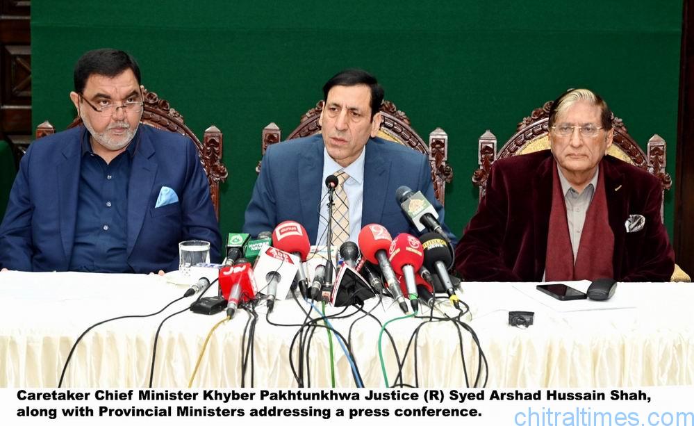 chitraltimes caretaker cm kp justice r irshad hussain press confrence