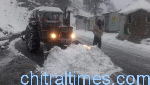 chitraltimes lowari tunnel snow clearance