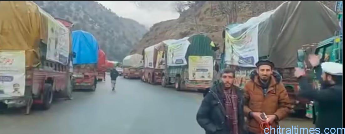 chitraltimes talha mehmood relief goods truck