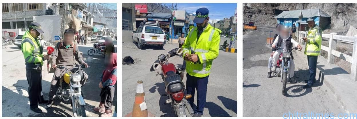 Chiraltimes chitral police challan under age motorcyclists