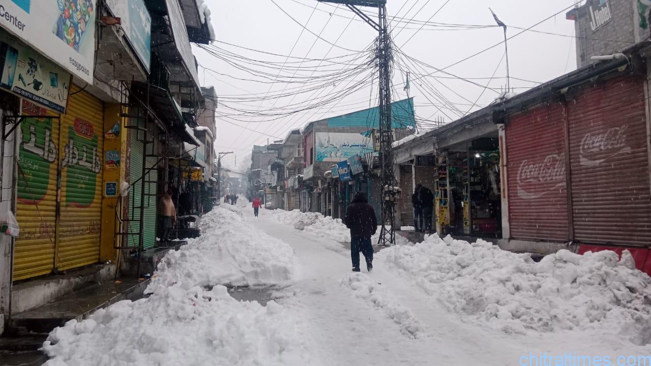 chitraltimes chitral snowfall and road blackages 12