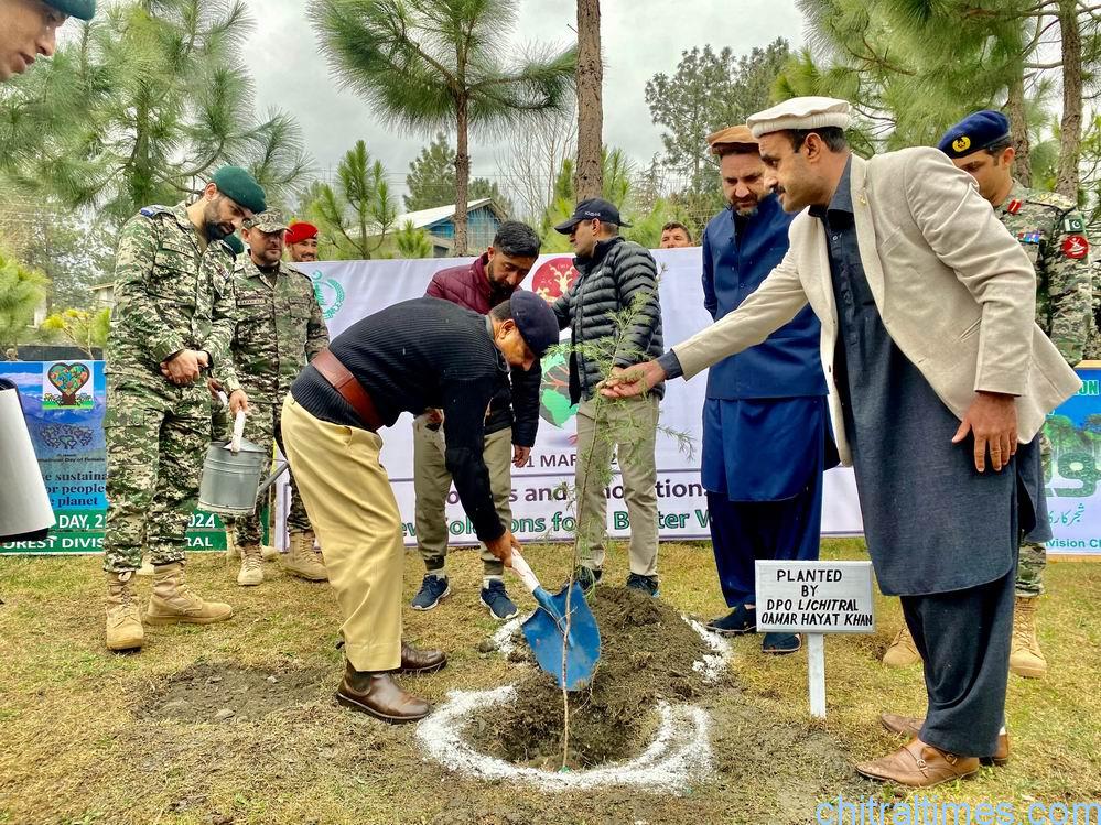 chitraltimes dc comdt and dpo chitral planted a sapling in fcps school 7