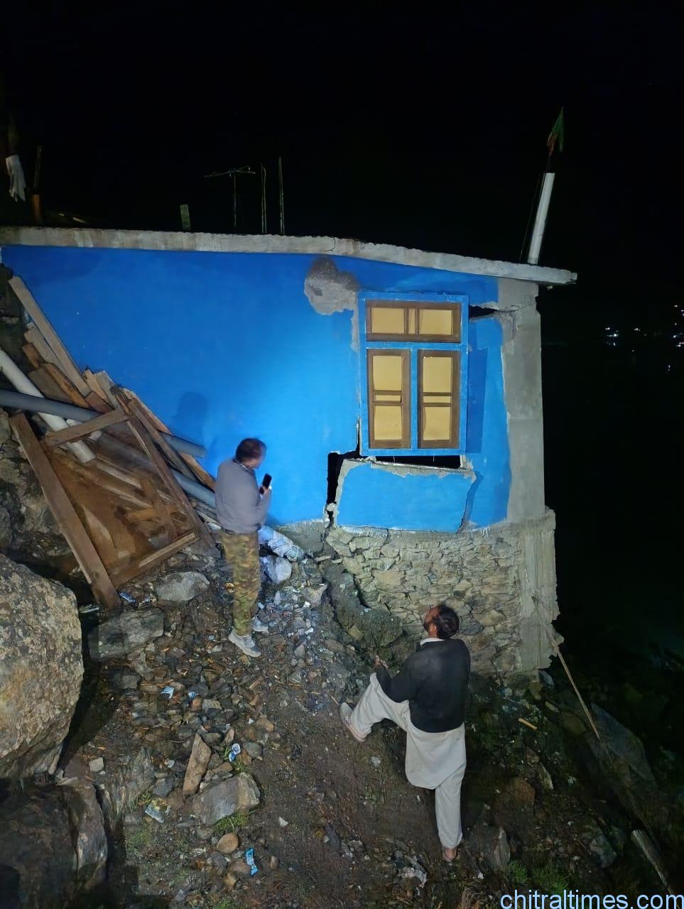 chitraltimes rainfall damages house collapsed chewdok and kosht 1