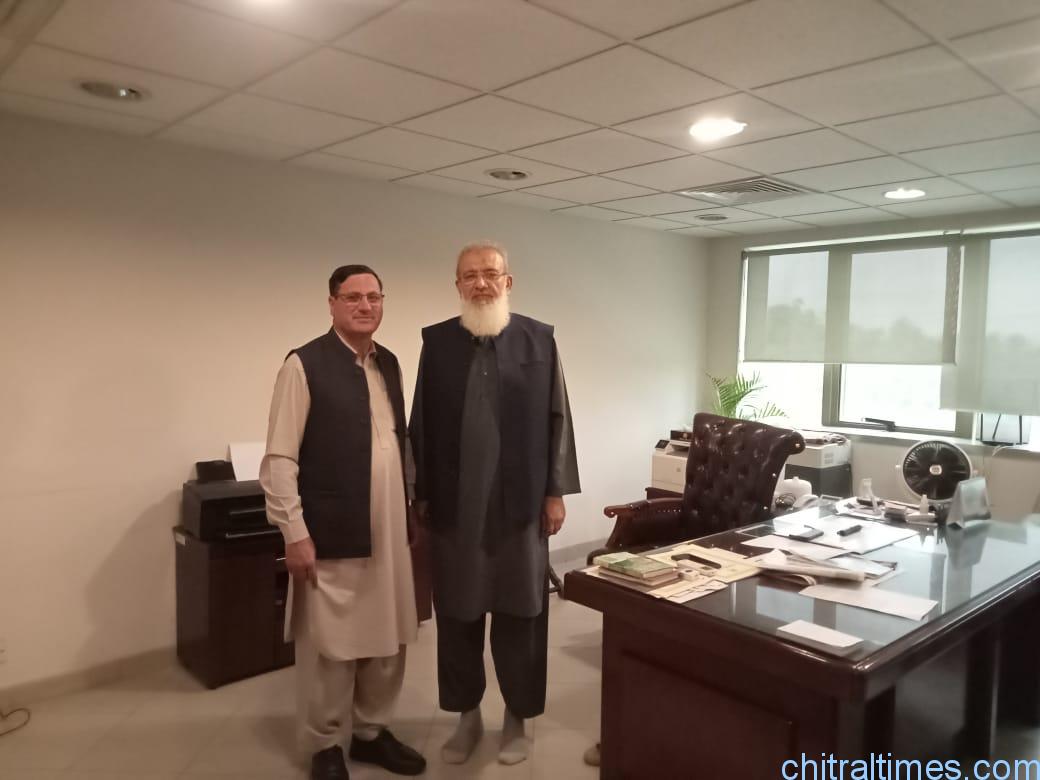 chitraltimes salim khan meeting with member nha