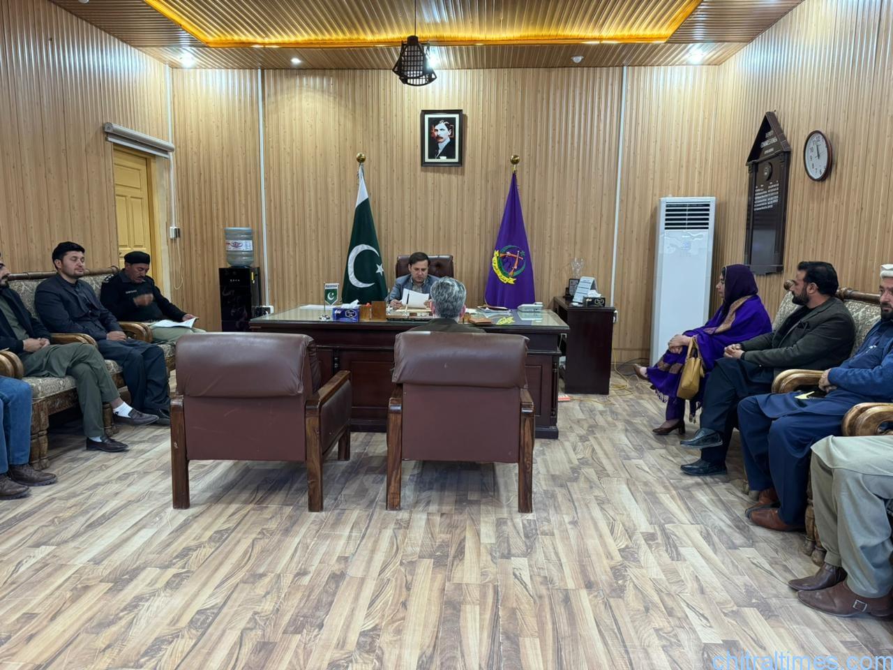 chitraltimes dc upper chitral irfanuddin chairing meeting on eid holidays