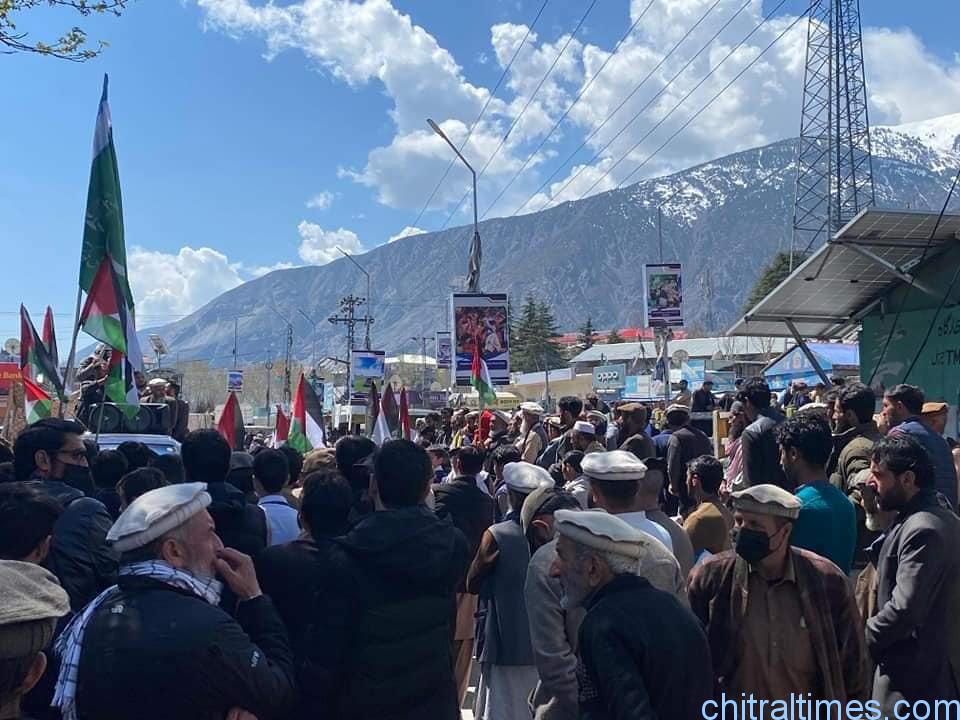 chitraltimes jamat islami protest against israel chitral lower