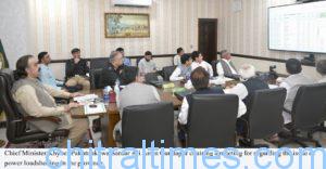 chitraltimes cm ali amin gandapur chairing electricity meeting 1